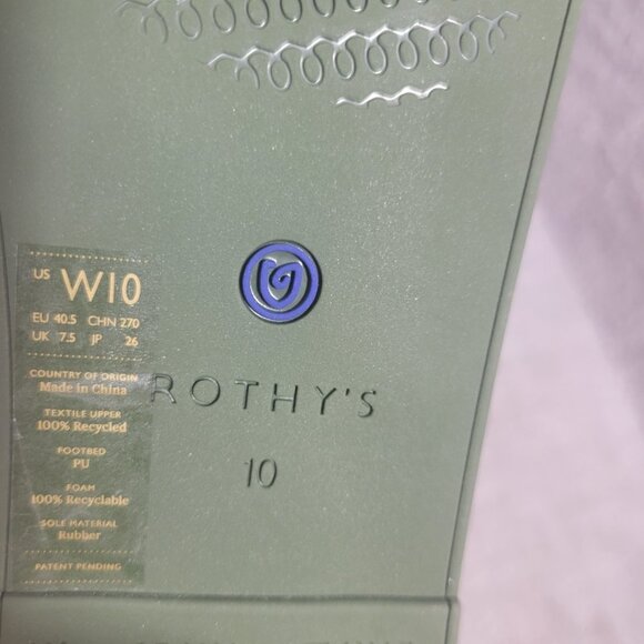 Rothy's The Slide Aqua Camo Spot Slip On Flats Sandals Women's Size US 7, 9, 10 - Picture 6 of 10